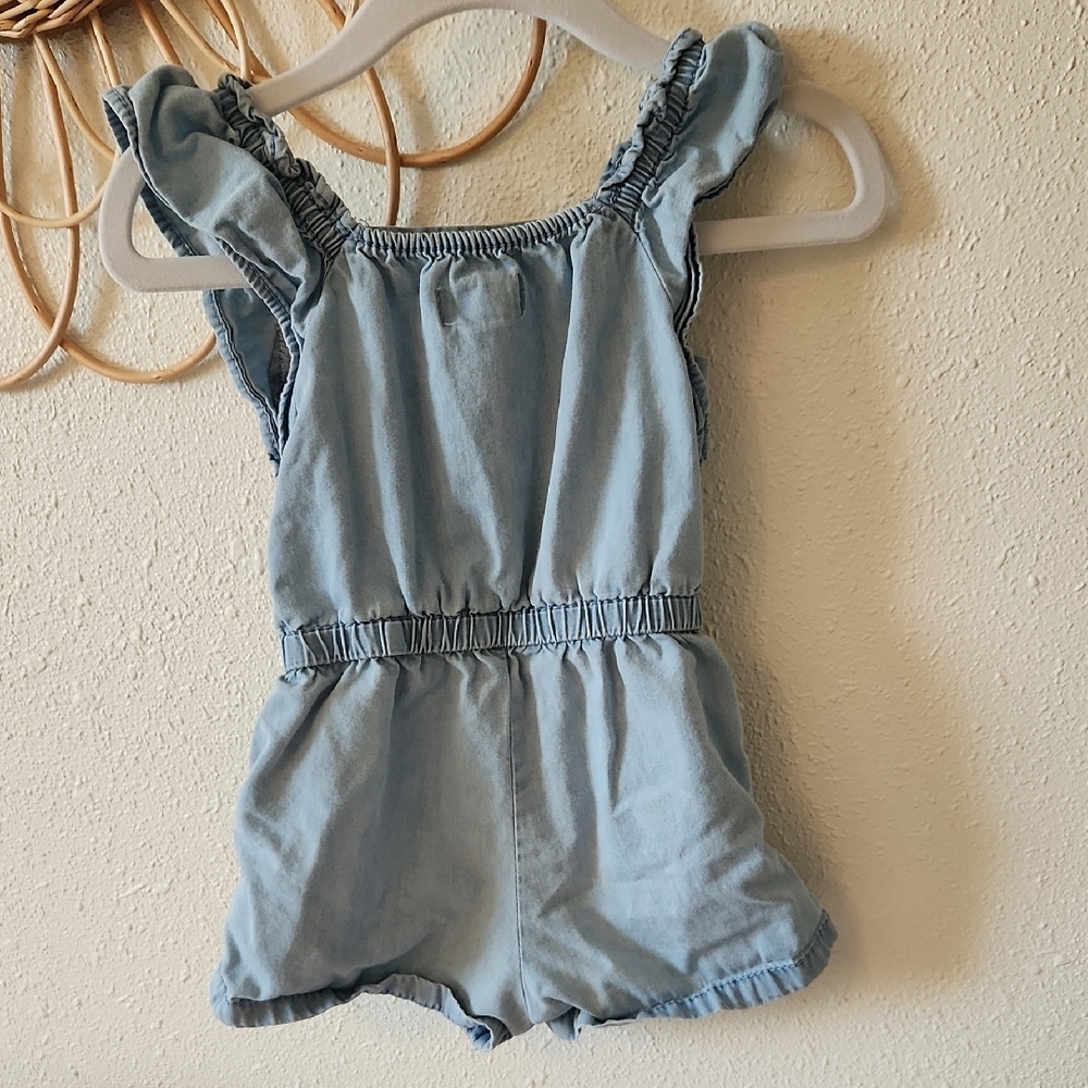 Cat & Jack Sky Blue Ruffle Romper - Picture 6 of 6